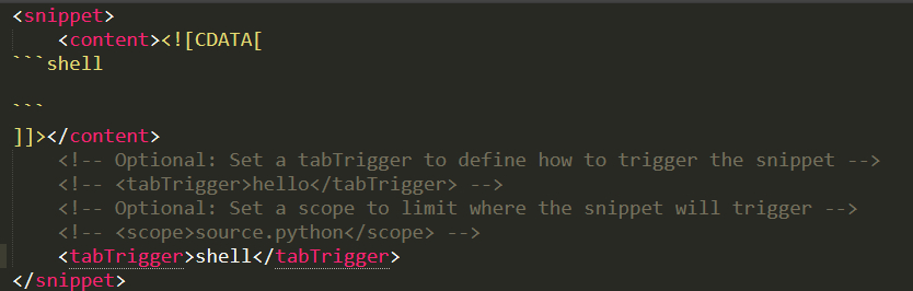 配置Sublime Snippet