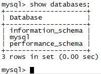 查看安装的数据库Schemal