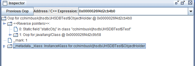 Insepector实例数据