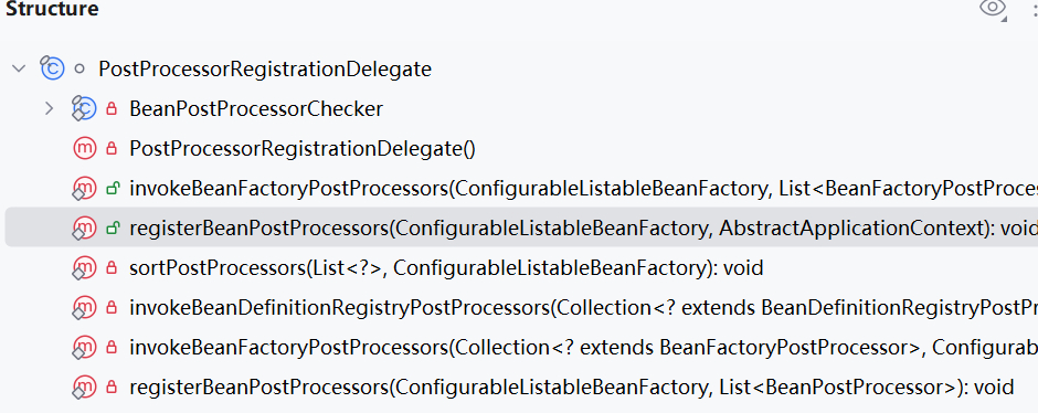 PostProcessorRegistrationDelegate结构